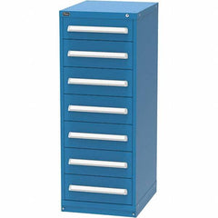 Vidmar - 7 Drawer, 45 Compartment Bright Blue Steel Modular Storage Cabinet - Makers Industrial Supply