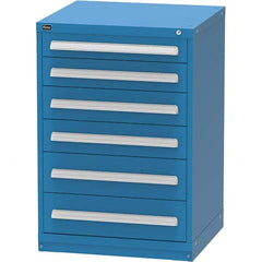 Vidmar - 6 Drawer, 344 Compartment Bright Blue Steel Modular Storage Cabinet - Makers Industrial Supply