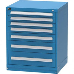 Modular Steel Storage Cabinet: 30″ Wide, 27-3/4″ Deep, 37″ High 440 lb Capacity, 7 Drawer