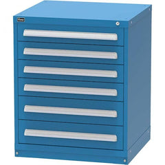 Vidmar - 6 Drawer, 344 Compartment Bright Blue Steel Modular Storage Cabinet - Makers Industrial Supply