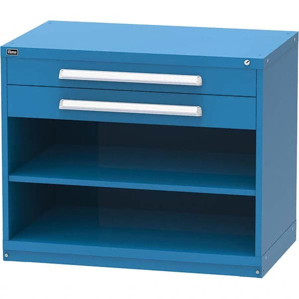 Modular Steel Storage Cabinet: 45″ Wide, 27.7969″ Deep, 37″ High 440 lb Capacity, 2 Drawer