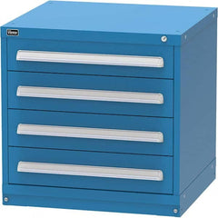 Vidmar - 4 Drawer, 344 Compartment Bright Blue Steel Modular Storage Cabinet - Makers Industrial Supply