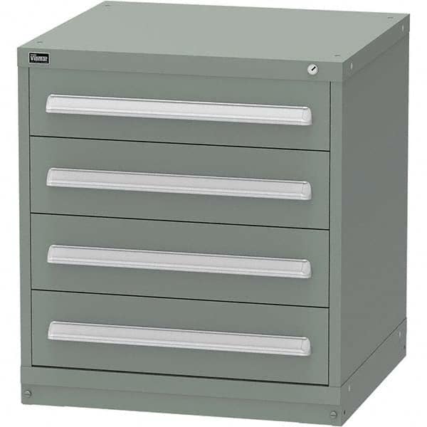 Vidmar - 4 Drawer Vidmar Green Steel Modular Storage Cabinet - Makers Industrial Supply