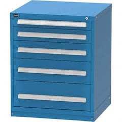 Vidmar - 5 Drawer, 344 Compartment Bright Blue Steel Modular Storage Cabinet - Makers Industrial Supply