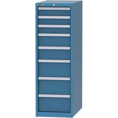 LISTA - 8 Drawer, 45 Compartment Bright Blue Steel Modular Storage Cabinet - Makers Industrial Supply