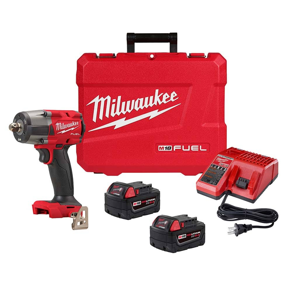 Milwaukee Tool - Cordless Impact Wrenches & Ratchets Voltage: 18.00 Drive Size (Inch): 1/2 - Makers Industrial Supply