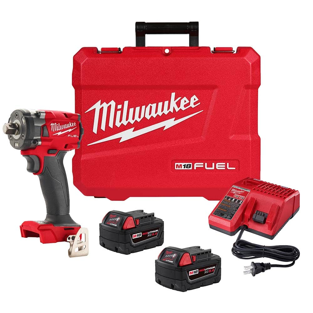 Milwaukee Tool - Cordless Impact Wrenches & Ratchets Voltage: 18.00 Drive Size (Inch): 1/2 - Makers Industrial Supply