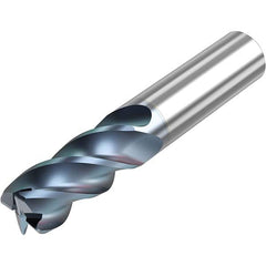 Corner Radius End Mill: 3/4″ Dia, 1-1/2″ LOC, 0.06″ Radius, 4 Flutes, Solid Carbide 4″ OAL, 3/4″ Shank Dia, 40 ° Helix, HTA Coated, Corner Radius End, Series STR440.2