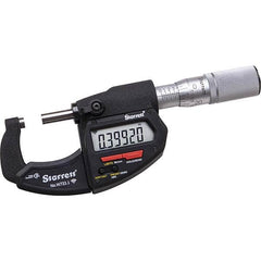 Starrett - Electronic Outside Micrometers Minimum Measurement (Decimal Inch): 0 Minimum Measurement (mm): 0 - Makers Industrial Supply