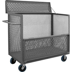 Durham - 3,600 Lb Capacity 1-Shelf 3-Sided Mesh Truck - Makers Industrial Supply