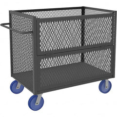 Durham - 3,600 Lb Capacity 1-Shelf 3-Sided Mesh Truck - Makers Industrial Supply