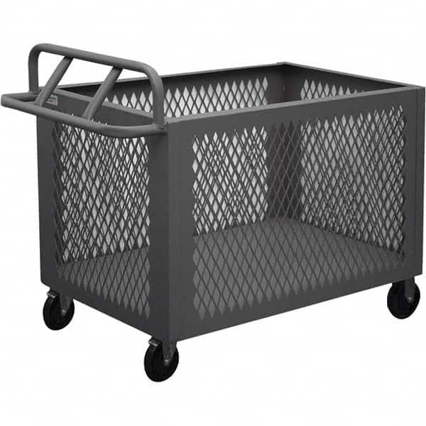 Durham - 1,400 Lb Capacity 1-Shelf 4-Sided Mesh Box Truck - Makers Industrial Supply