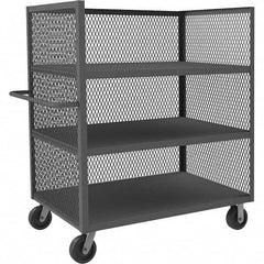 Durham - 3,000 Lb Capacity 3-Shelf 3-Sided Mesh Truck - Makers Industrial Supply