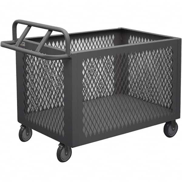 Durham - 1,200 Lb Capacity 1-Shelf 4-Sided Mesh Box Truck - Makers Industrial Supply