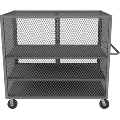 Durham - 2,000 Lb Capacity 3-Shelf Security Mesh Truck - Makers Industrial Supply