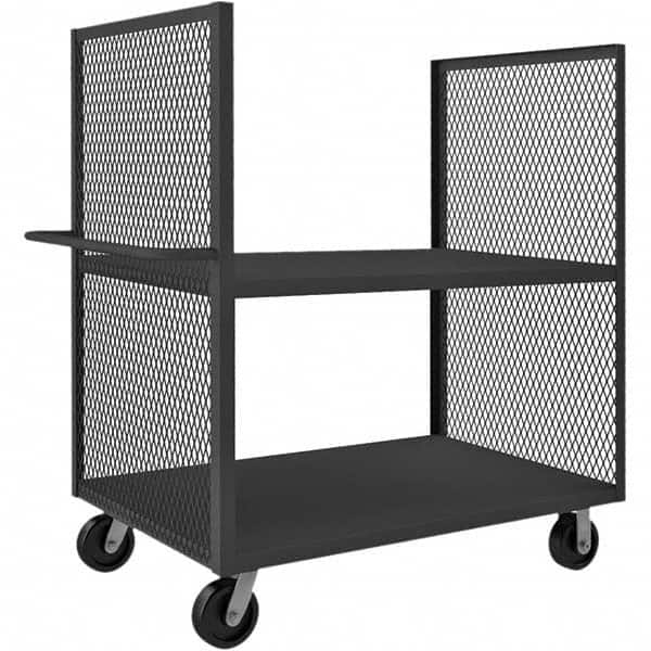 Durham - 2,000 Lb Capacity 2-Shelf 2-Sided Mesh Truck - Makers Industrial Supply