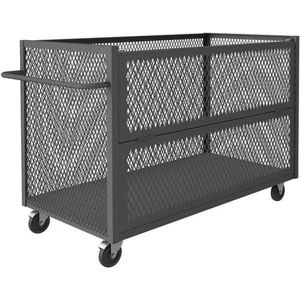 Durham - 1,400 Lb Capacity 1-Shelf 3-Sided Mesh Truck - Makers Industrial Supply