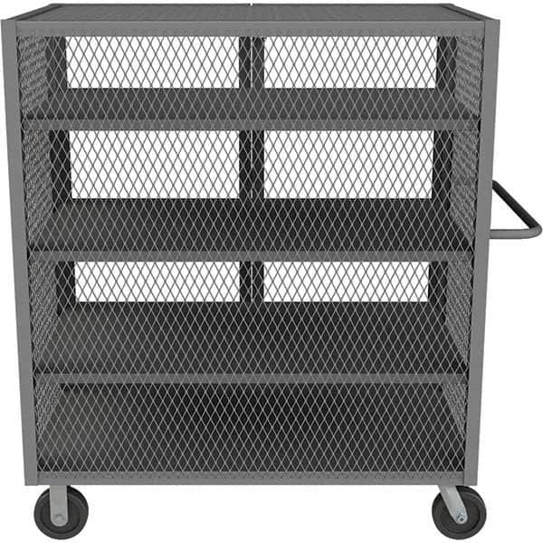 Durham - 2,000 Lb Capacity 4-Shelf Security Mesh Truck - Makers Industrial Supply