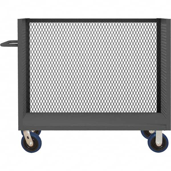 Durham - 3,600 Lb Capacity 1-Shelf 3-Sided Mesh Truck - Makers Industrial Supply