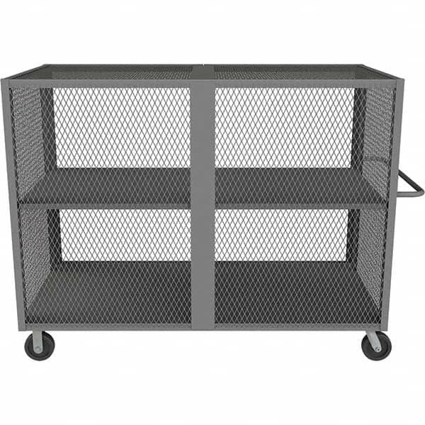 Durham - 2,000 Lb Capacity 2-Shelf Security Mesh Truck - Makers Industrial Supply