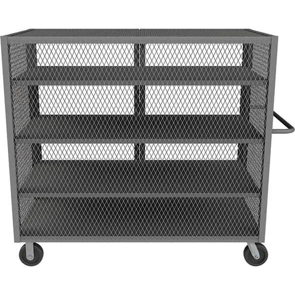 Durham - 2,000 Lb Capacity 4-Shelf Security Mesh Truck - Makers Industrial Supply