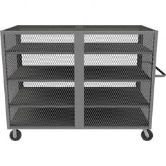 Durham - 2,000 Lb Capacity 4-Shelf Security Mesh Truck - Makers Industrial Supply