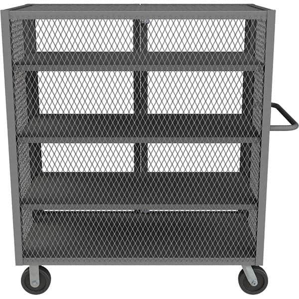 Durham - 2,000 Lb Capacity 4-Shelf Security Mesh Truck - Makers Industrial Supply