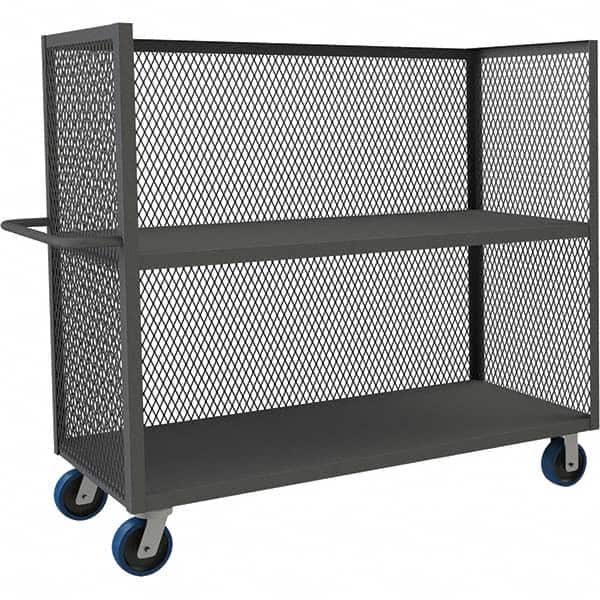 Durham - 3,600 Lb Capacity 2-Shelf 3-Sided Mesh Truck - Makers Industrial Supply