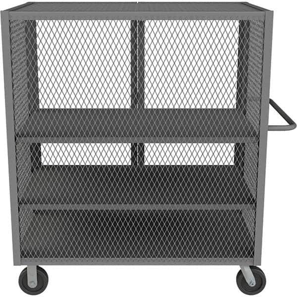 Durham - 2,000 Lb Capacity 3-Shelf Security Mesh Truck - Makers Industrial Supply