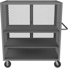 Durham - 2,000 Lb Capacity 3-Shelf Security Mesh Truck - Makers Industrial Supply