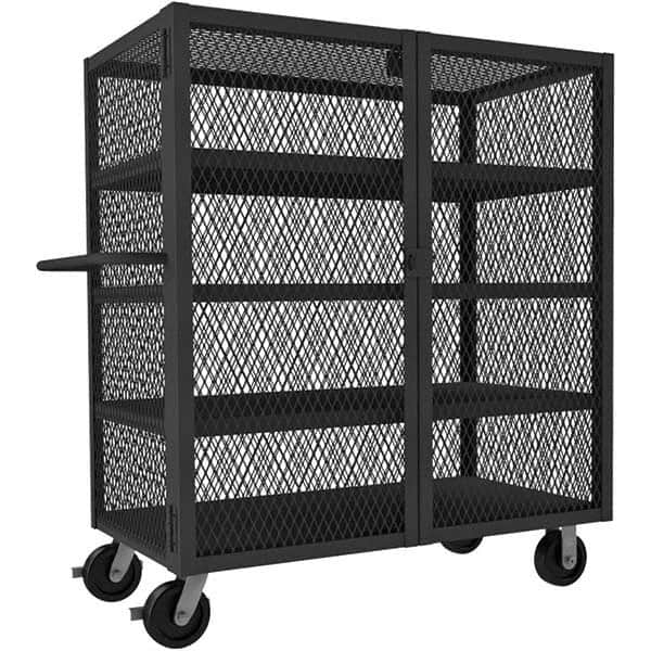 Durham - 2,000 Lb Capacity 4-Shelf Security Mesh Truck - Makers Industrial Supply