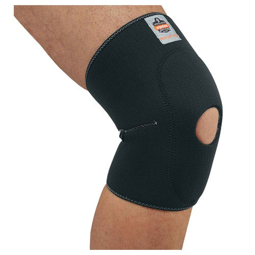 615 S Black Knee Sleeve W/ Open Patella/Anterior Pad - Makers Industrial Supply