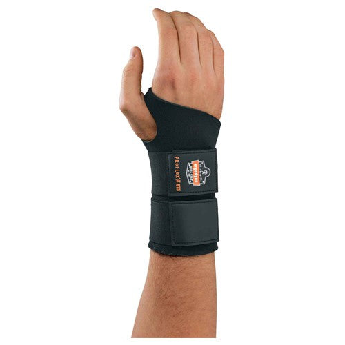 675 S Black Double Strap Wrist Support Ambidextrous - Makers Industrial Supply