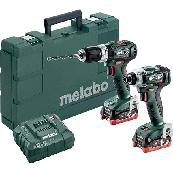 Metabo - Cordless Tool Combination Kits Voltage: 12 Tools: 1/4" Hex Compact Brushless Impact Driver; Compact Brushless Hammer Drill/Driver - Makers Industrial Supply