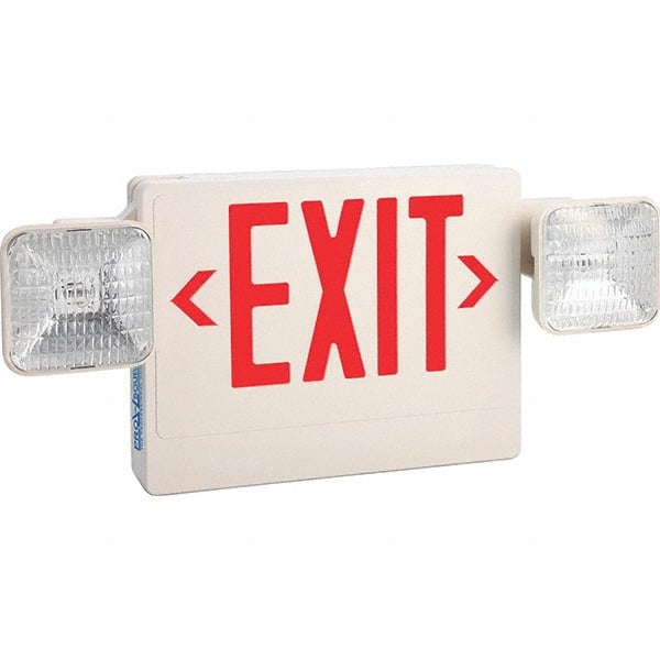 PRO-SOURCE - Combination Exit Signs Mounting Type: Ceiling Mount; Wall Mount Number of Faces: 1 - Makers Industrial Supply