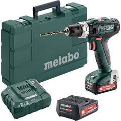 Metabo - 12 Volt 3/8" Keyless Chuck Cordless Hammer Drill - 0 to 21,000 BPM, 0 to 360 & 1,400 RPM, Reversible - Makers Industrial Supply