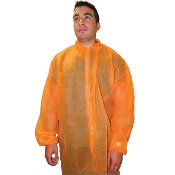 Keystone Safety - Pack of (30) Size 2XL Orange Lab Coat - Exact Industrial Supply