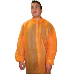 Keystone Safety - Pack of (30) Size 2XL Orange Lab Coat - Exact Industrial Supply