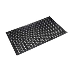 Crown Matting - Anti-Fatigue Matting; Dry or Wet Environment: Wet ; Length (Feet): 5.000 ; Width (Inch): 36 ; Width (Feet): 3.00 ; Thickness (Inch): 1/2 ; Surface Pattern: Raised Circles - Exact Industrial Supply