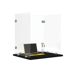 Luxor - Office Cubicle Partitions; Type: Trifold Acrylic Desk Shield ; Width (Inch): 22 ; Height (Inch): 24 ; Color: Clear ; Material: Plastic/Metal ; Mount Type: No Mount - Exact Industrial Supply