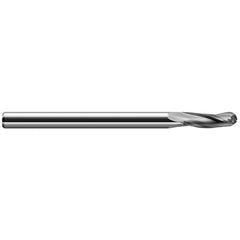 Harvey Tool - 1/4", 3/4" LOC, 1/4" Shank Diam, 3 Flute Solid Carbide Ball End Mill - Exact Industrial Supply