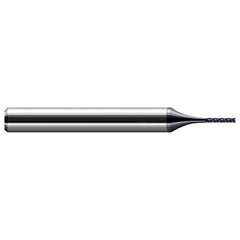 Harvey Tool - 0.5mm, 0.12" LOC, 4mm Shank Diam, 1.575" OAL, 4 Flute, Solid Carbide Square End Mill - Exact Industrial Supply