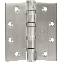 Commercial Hinges; Length (Inch): 5; Thickness (Decimal Inch): 0.1900; Minimum Thickness: 4.8260; Number of Knuckles: 5.000; Stanley Finish Code: US32D; Finish/Coating: US32D; Box Quantity: 3; Hand: Non-Handed; Number of Ball Bearings: 0; Material Grade: