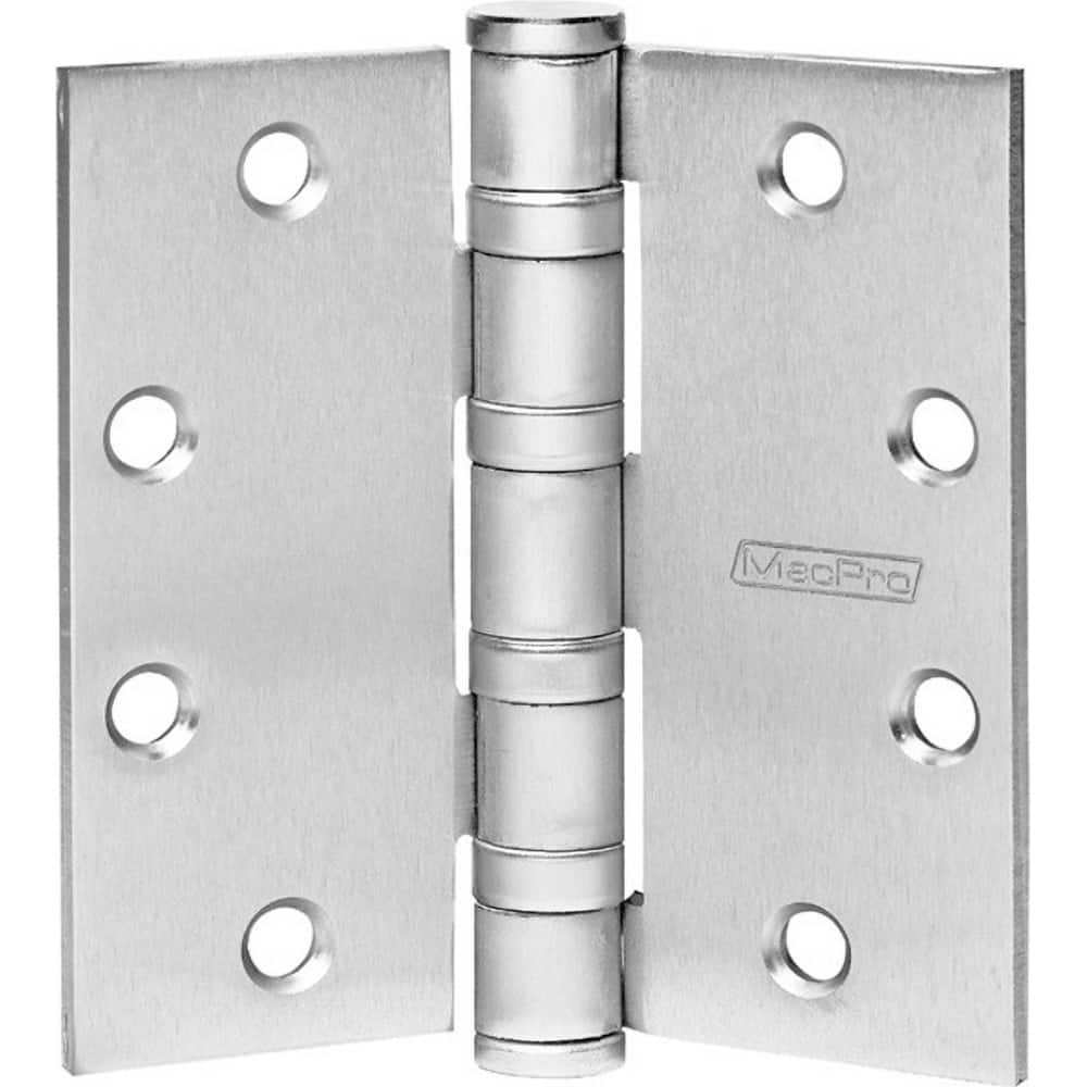 Yale - Commercial Hinges; Length (Inch): 4-1/2 ; Thickness (Decimal Inch): 0.1800 ; Number of Knuckles: 5.000 ; Stanley Finish Code: US26D ; Finish/Coating: US26D ; Box Quantity: 3 - Exact Industrial Supply