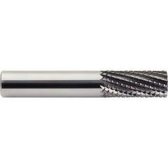 M.A. Ford - 1/4" Diam, 3/4" LOC, 1/4" Shank Diam, 10-Flute End Mill-End Diamond-Pattern Router Bit - Exact Industrial Supply