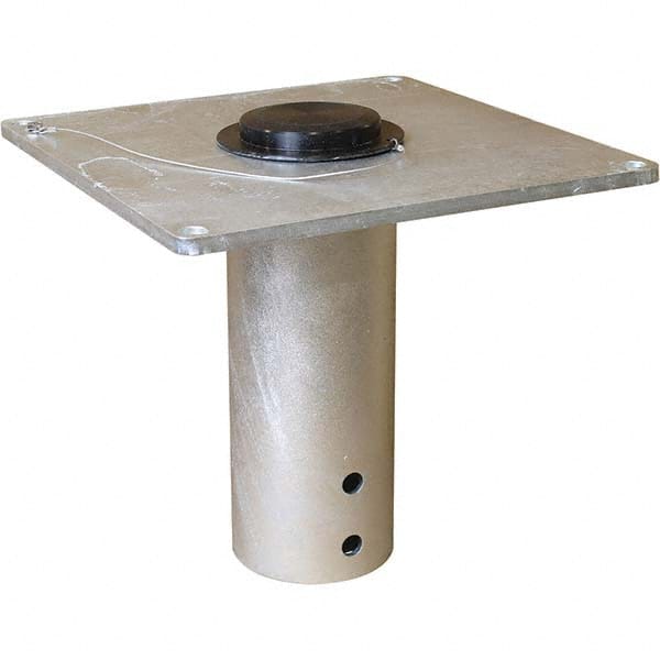 THERN - Davit Crane Bases Base Type: Pedestal Base Finish/Coating: Galvanized - Makers Industrial Supply