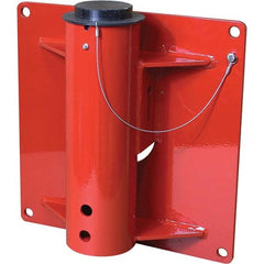 THERN - Davit Crane Bases Base Type: Wall Mount Base Finish/Coating: Red Powder Coat - Makers Industrial Supply