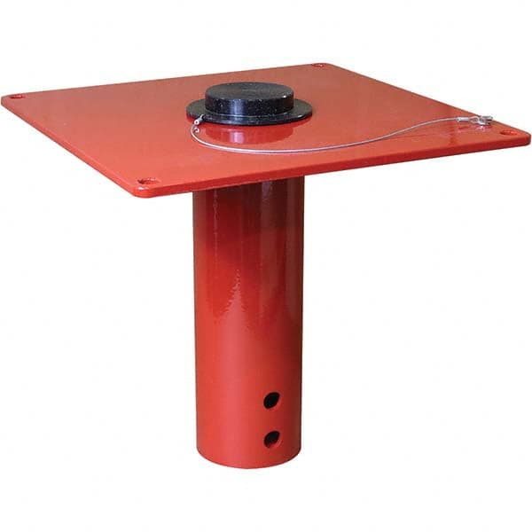 THERN - Davit Crane Bases Base Type: Flush Mount Base Finish/Coating: Red Powder Coat - Makers Industrial Supply