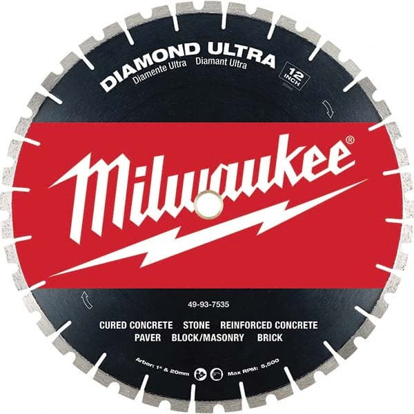 Milwaukee Tool - Wet & Dry-Cut Saw Blades Blade Diameter (Inch): 12 Blade Material: Diamond-Tipped - Makers Industrial Supply