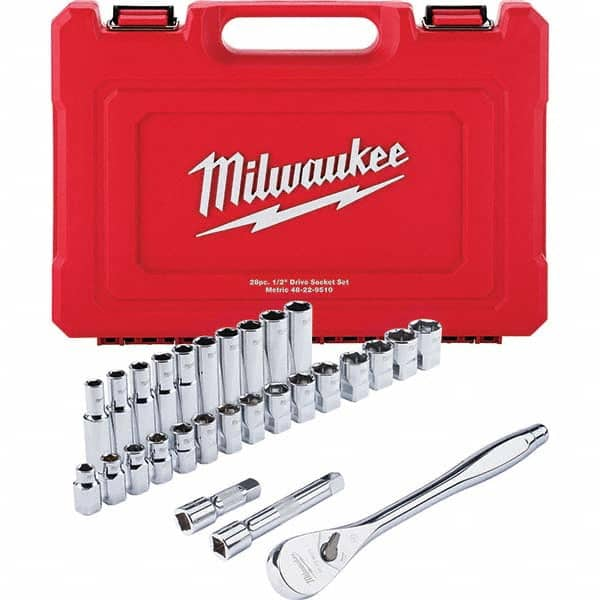 Milwaukee Tool - Socket Sets Measurement Type: Metric Drive Size: 1/2 - Makers Industrial Supply